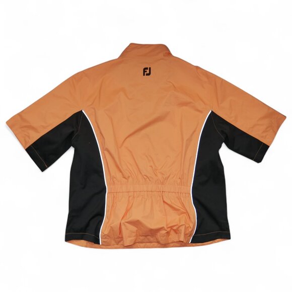 DryJoys by FootJoy Womens Short Sleeve 1/4 Zip Windbreaker Jacket Size Large - Picture 2 of 6